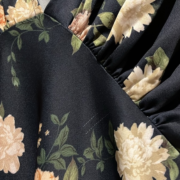 BHLDN x Anthropologie Leila Deep-V Flutter-Sleeve Satin A-Line Gown - Picture 15 of 17